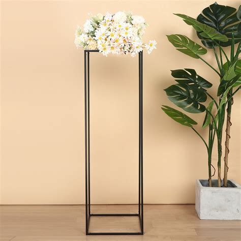 metallic box stand vases|Metal Stand Tall Vase .